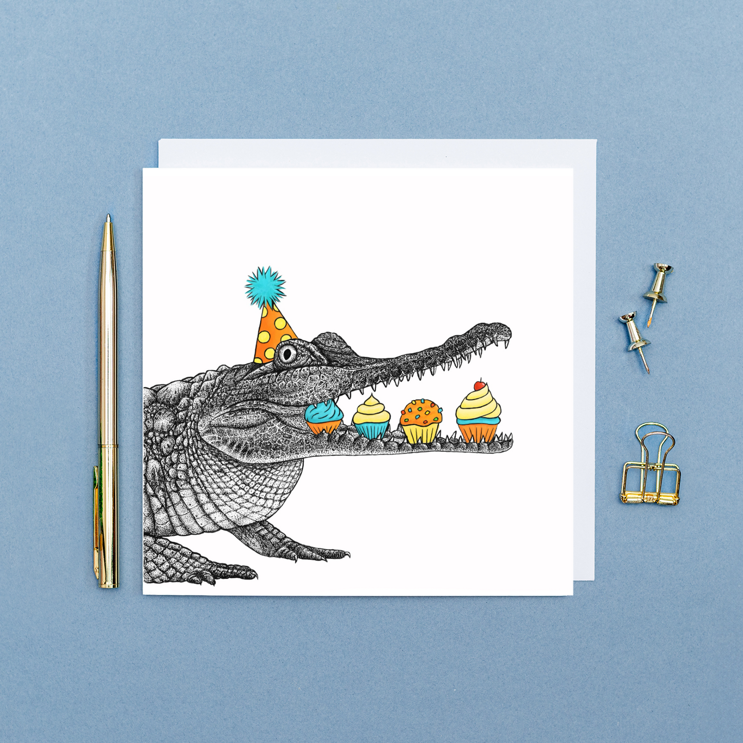 Crocodile birthday card