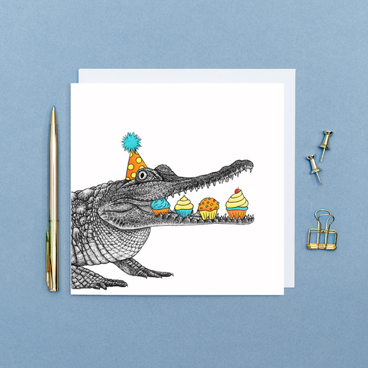 Crocodile birthday card