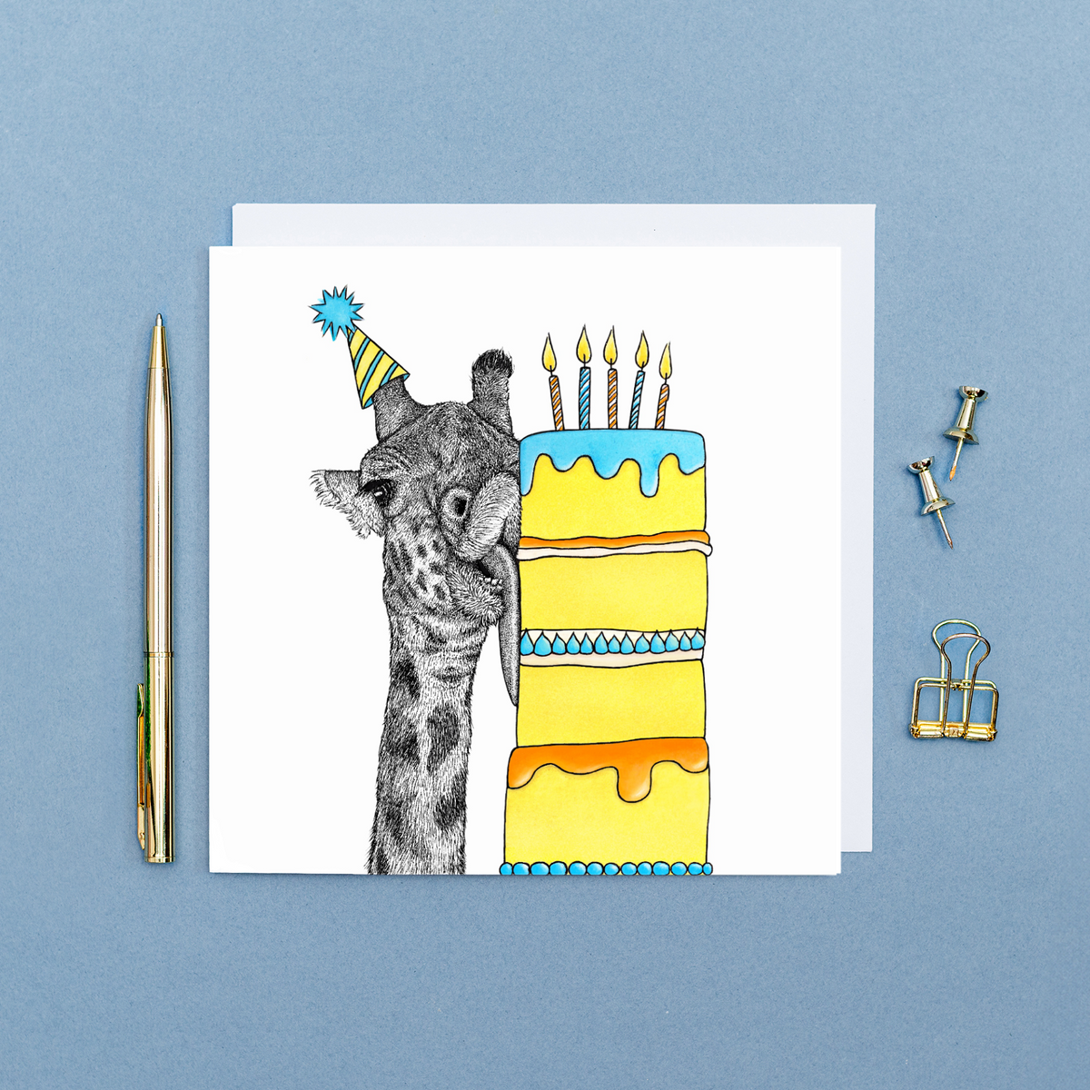 Giraffe birthday card