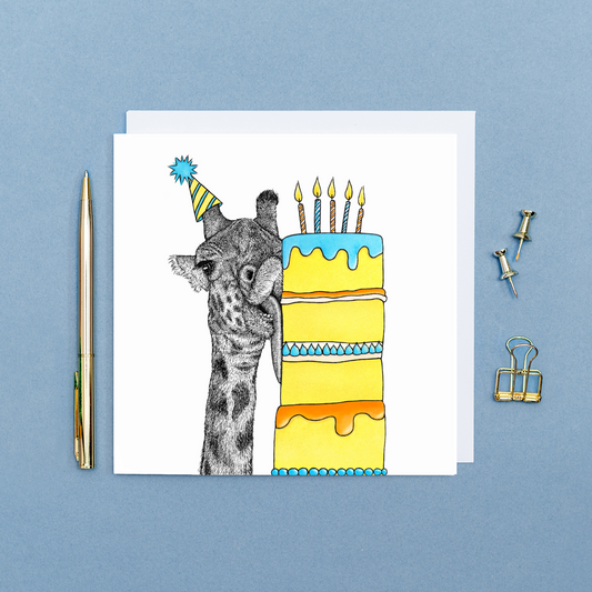 Giraffe birthday card