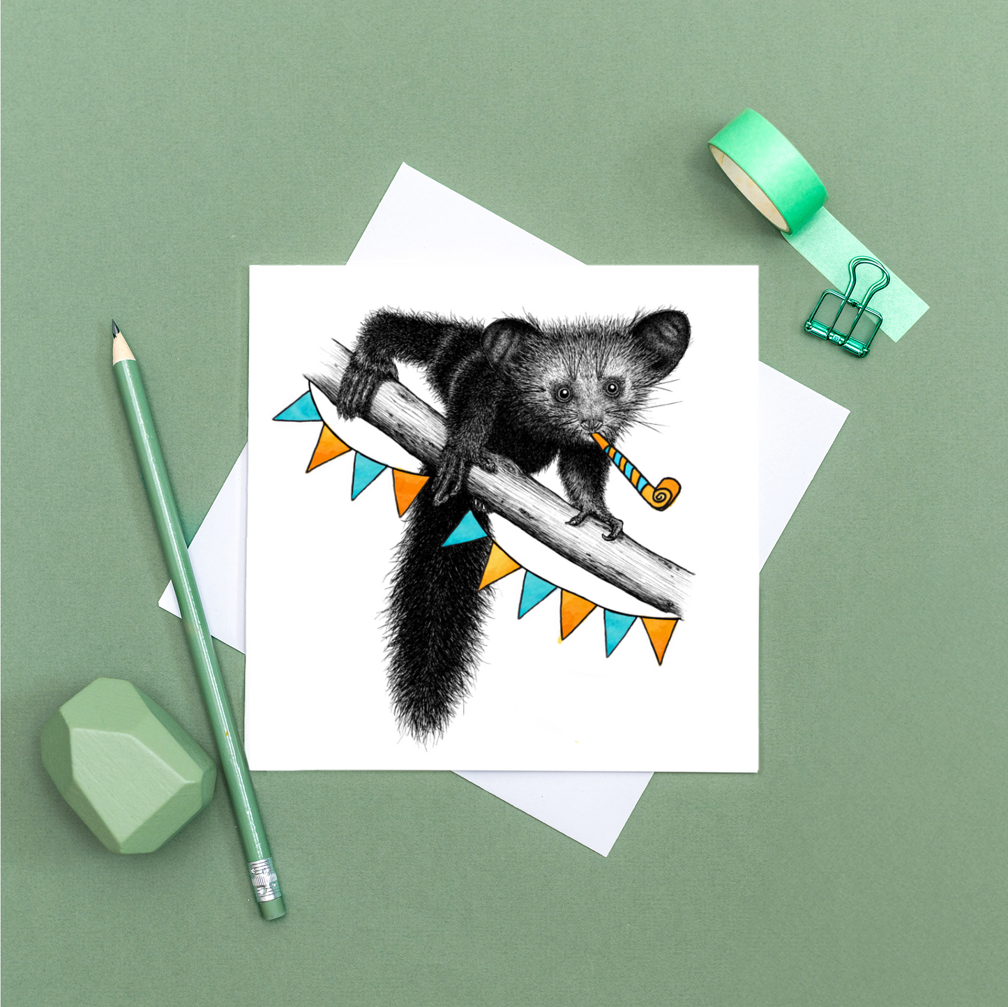 Baby aye aye Birthday card