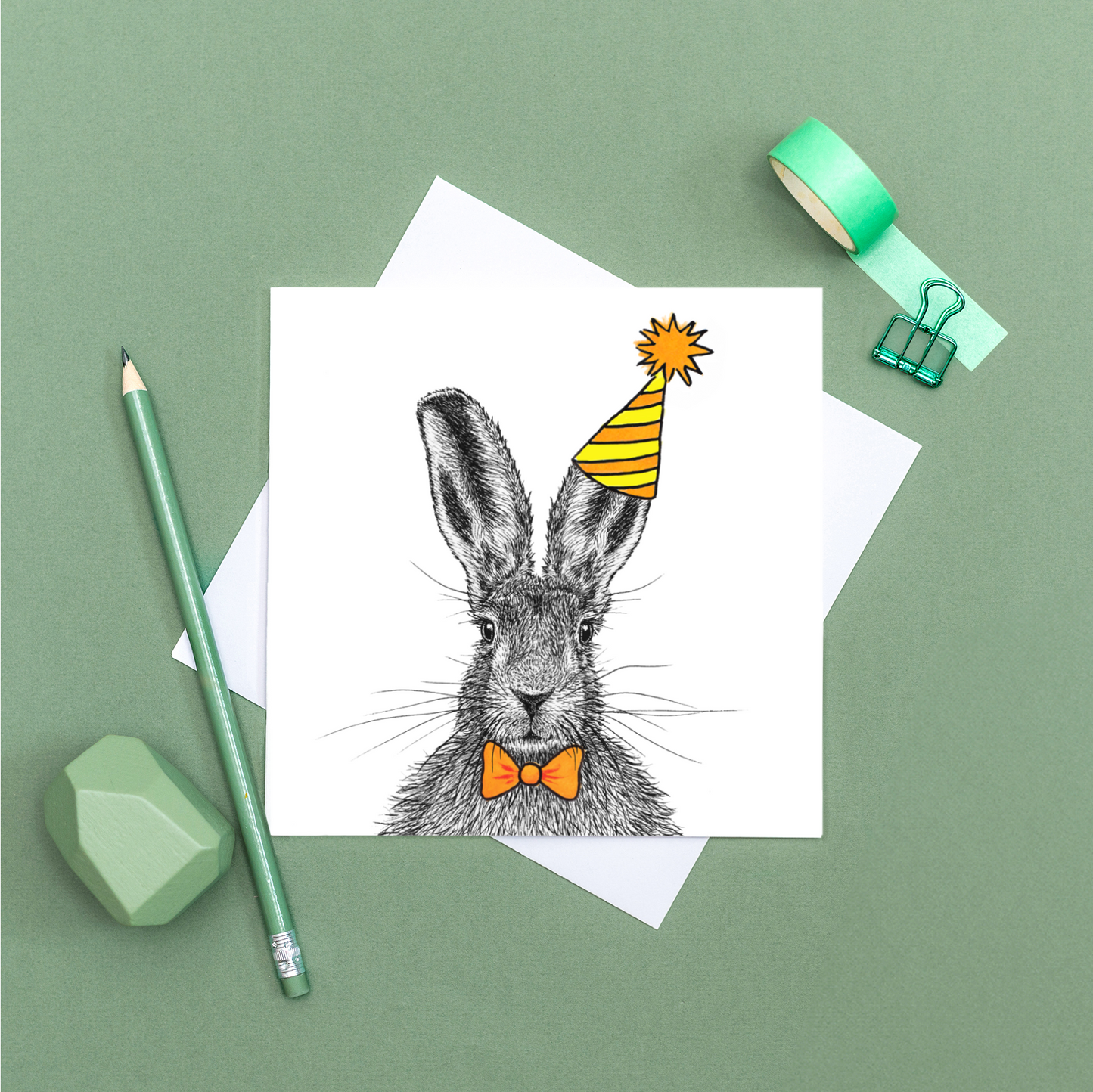 Hare Birthday card