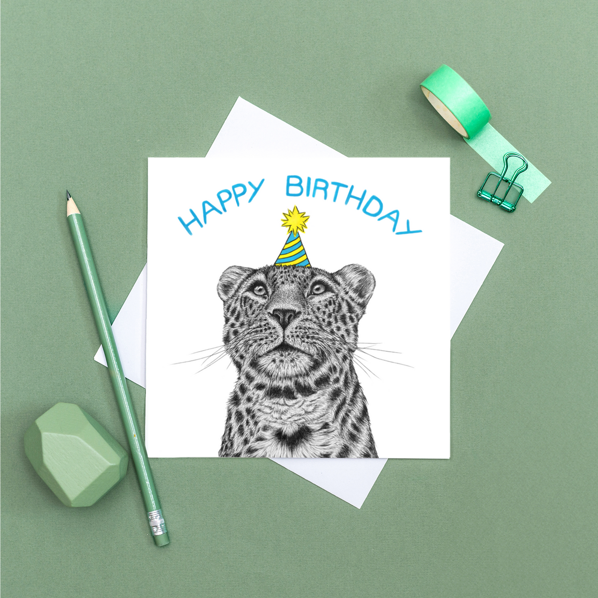 Leopard Birthday card
