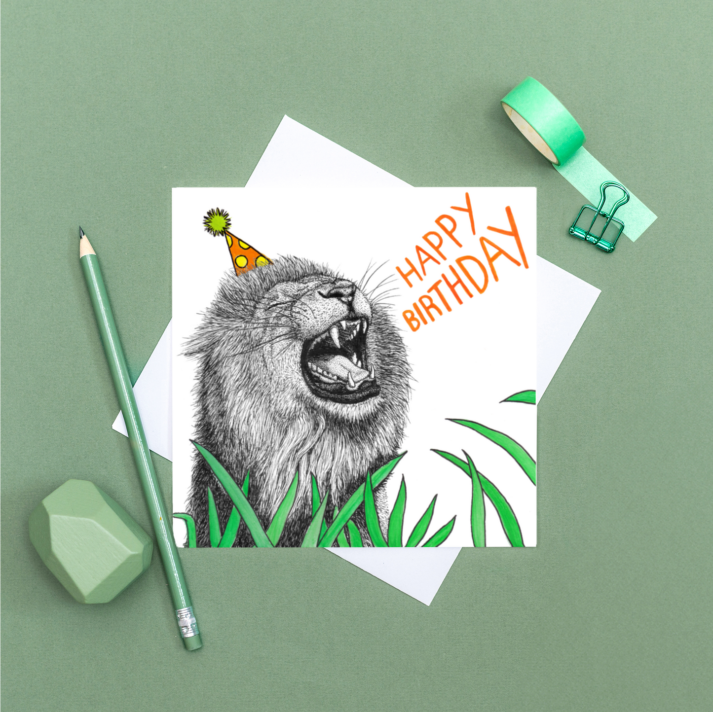 Birthday lion card