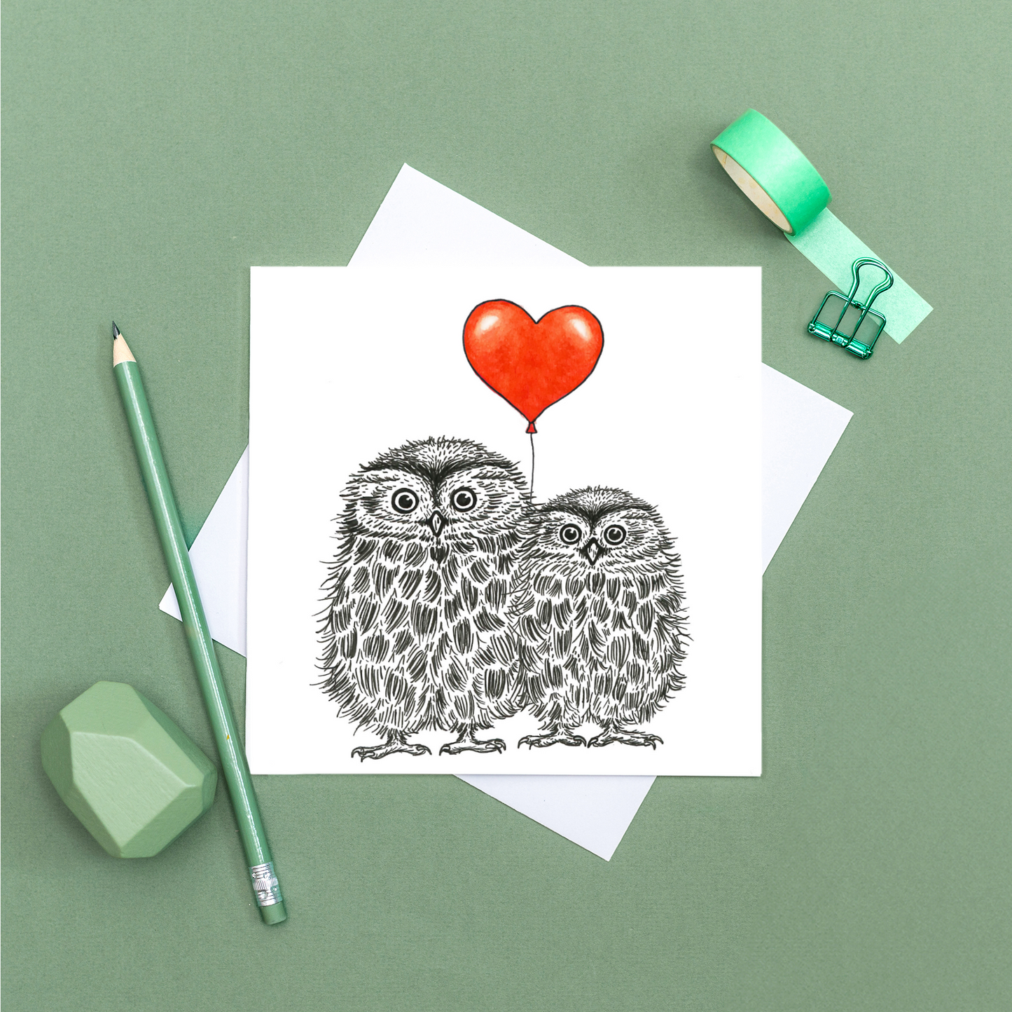Little owls love card