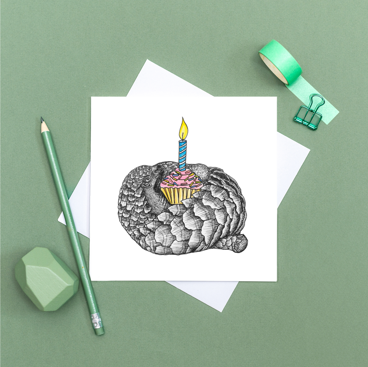Pangolin Birthday card