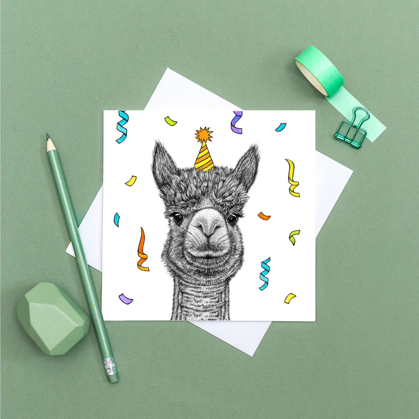 Alpaca birthday card