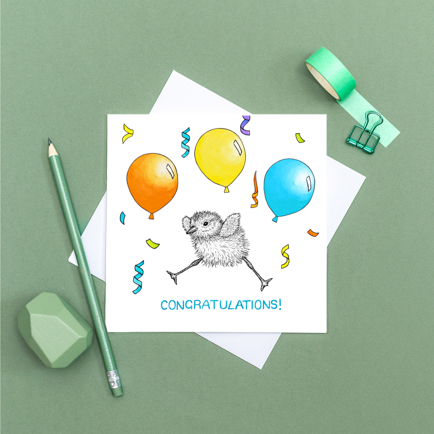 Congratulations chick card