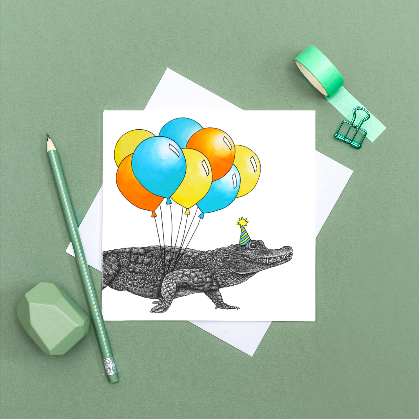 Party crocodile card