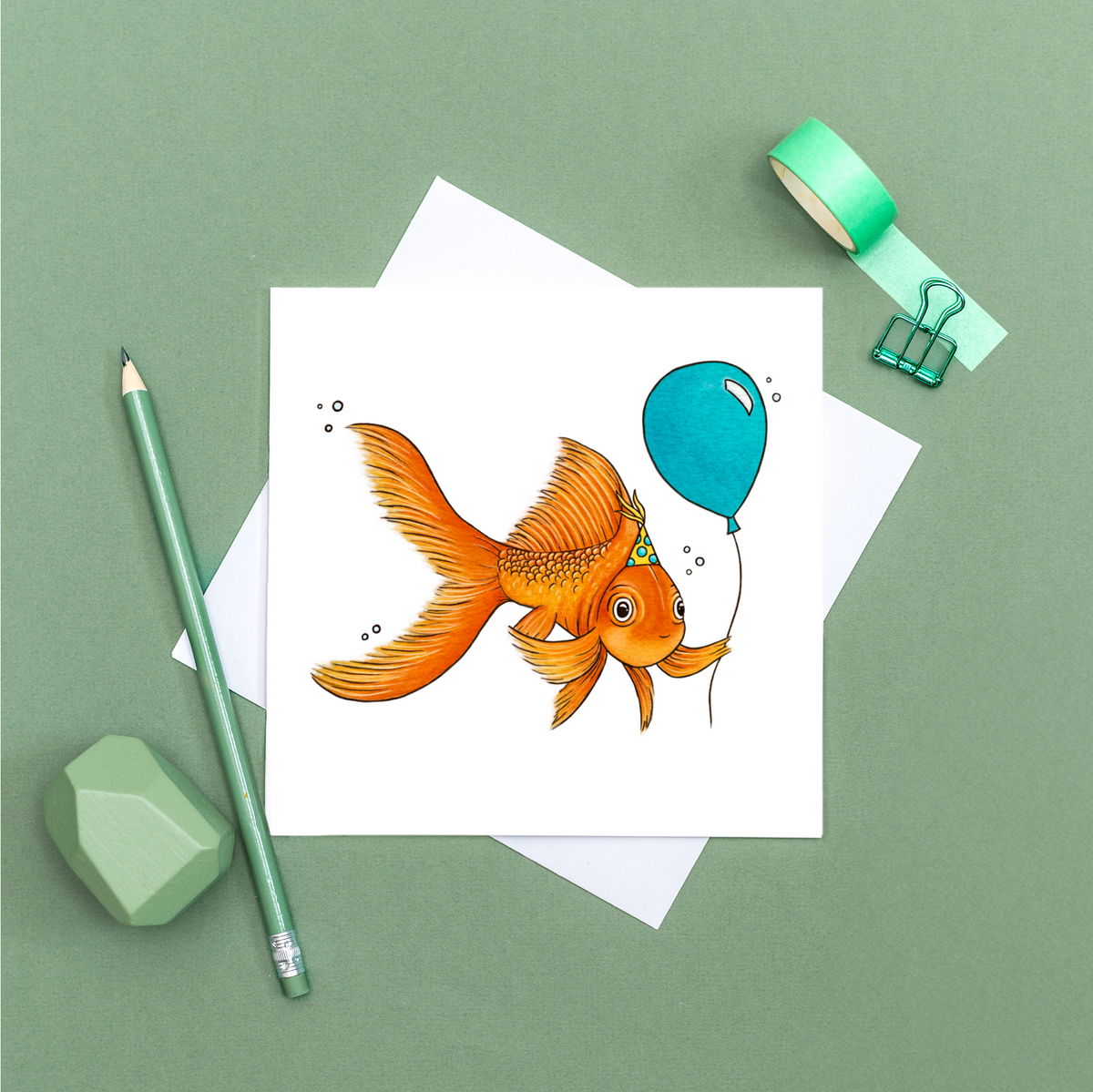 Goldfish birthday card