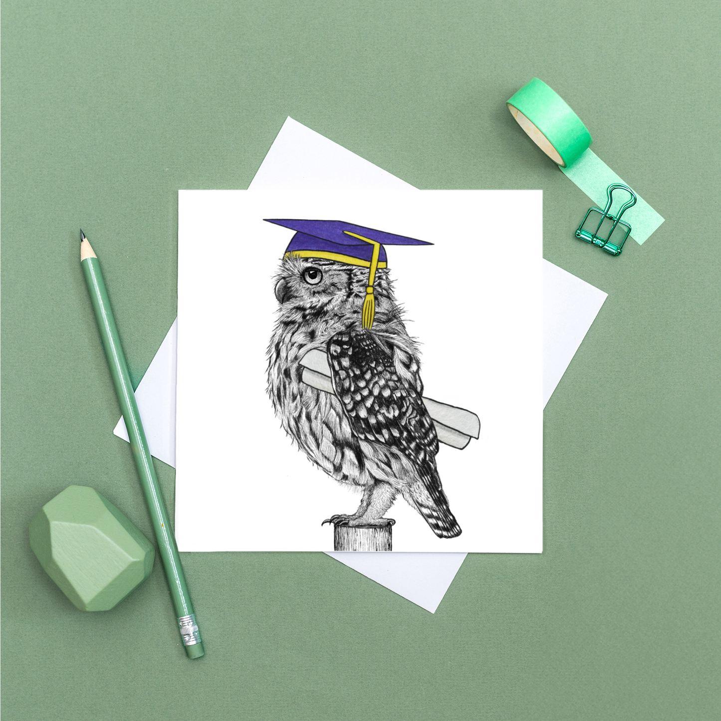 Owl graduation card