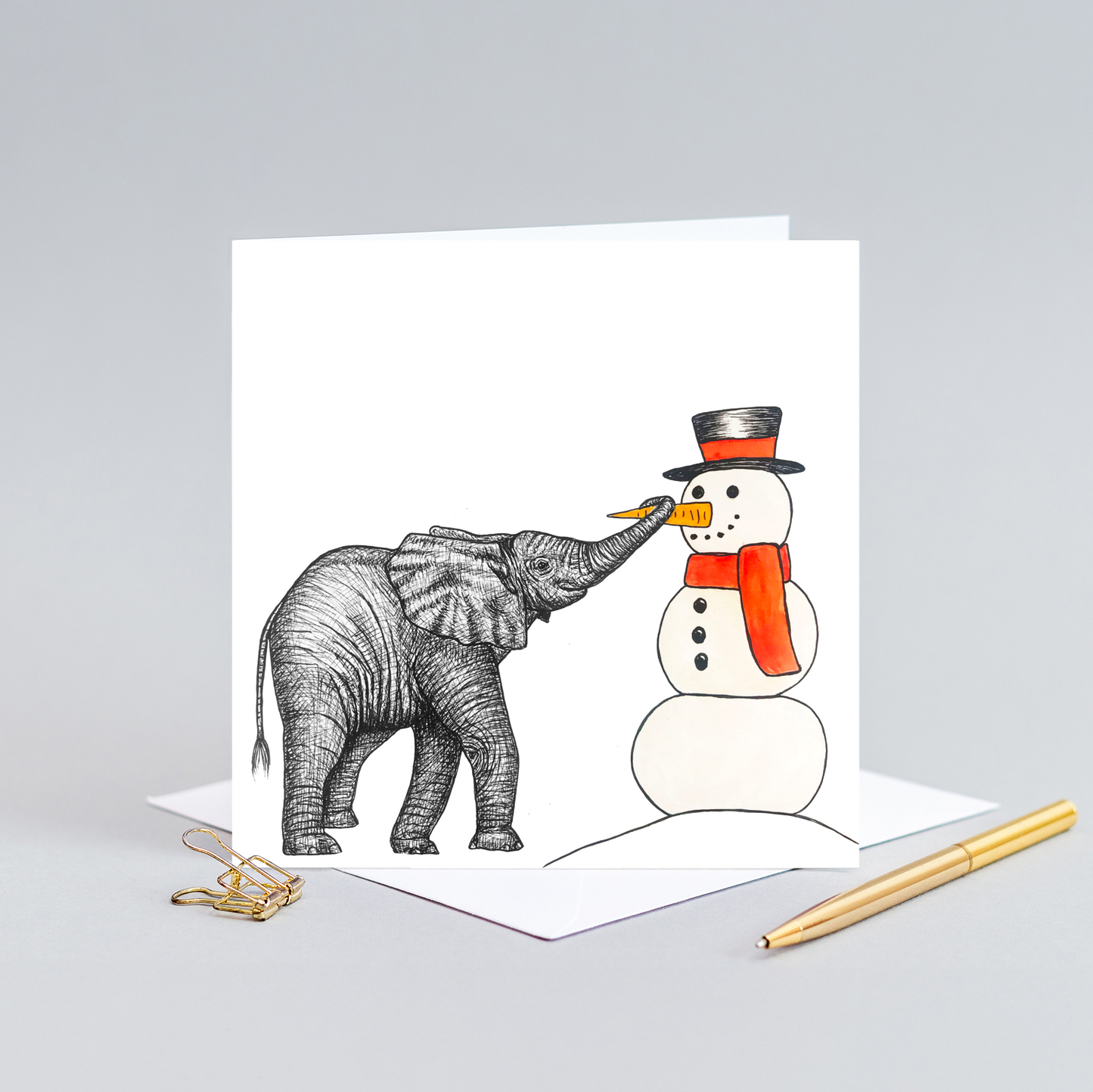 Elephant Christmas card