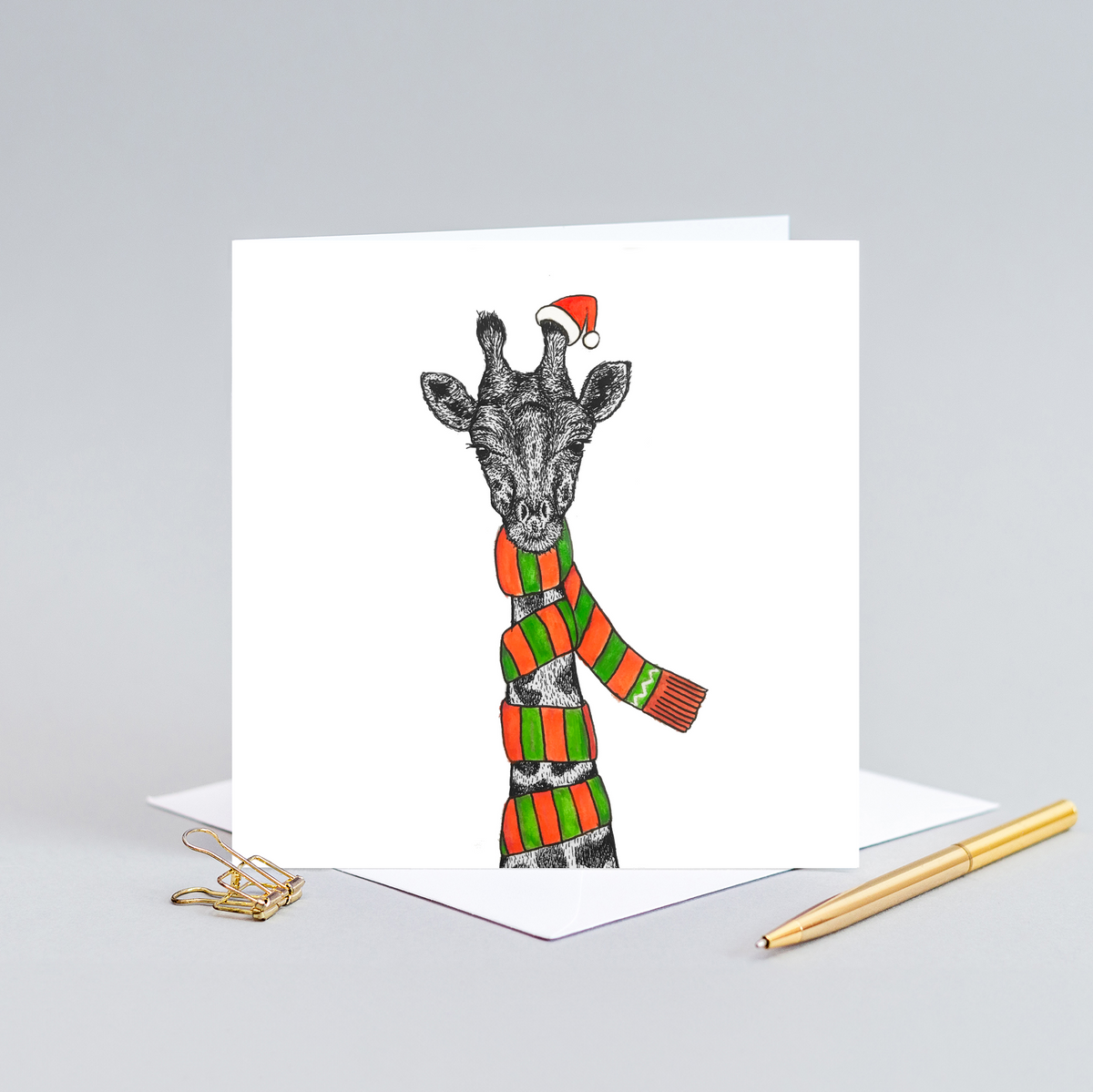 Giraffe Christmas card