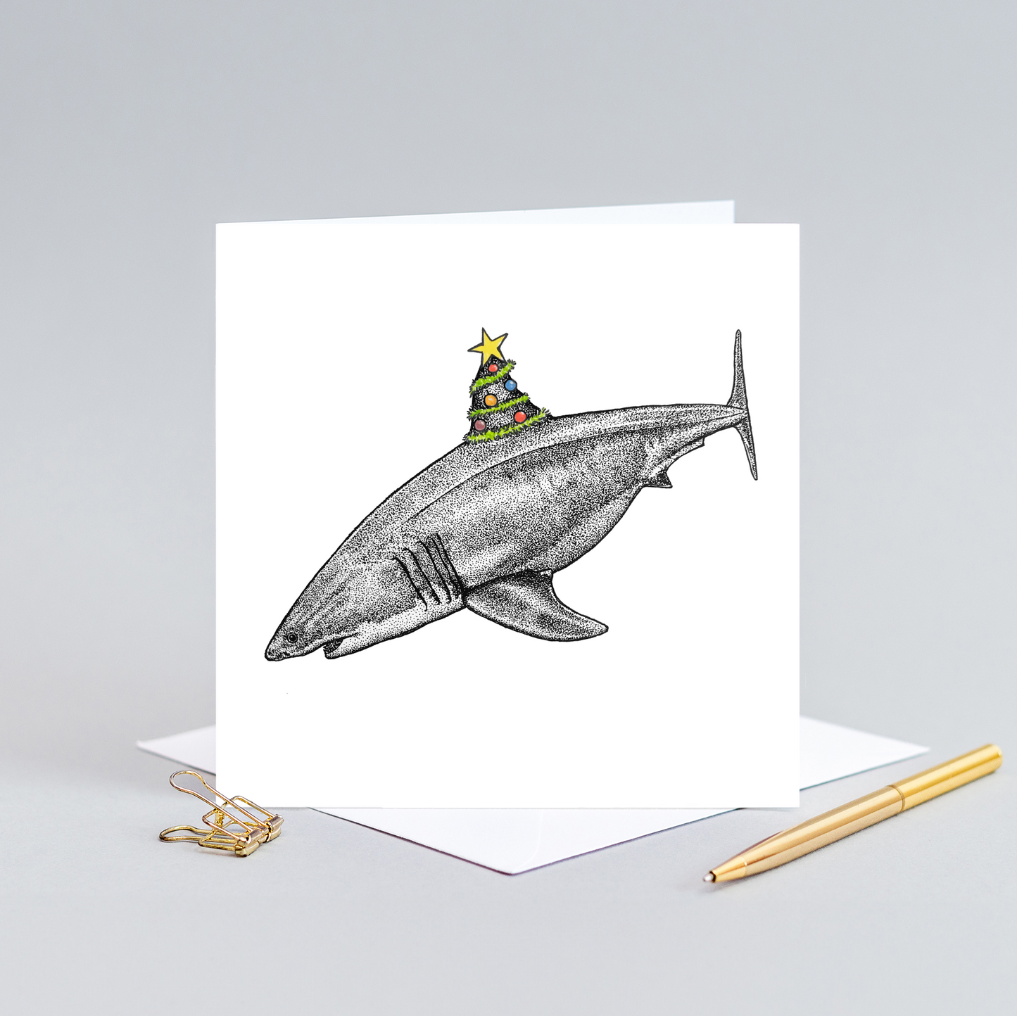 Shark Christmas card