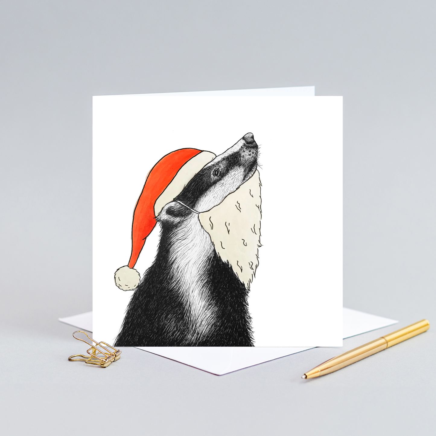 Badger Christmas card