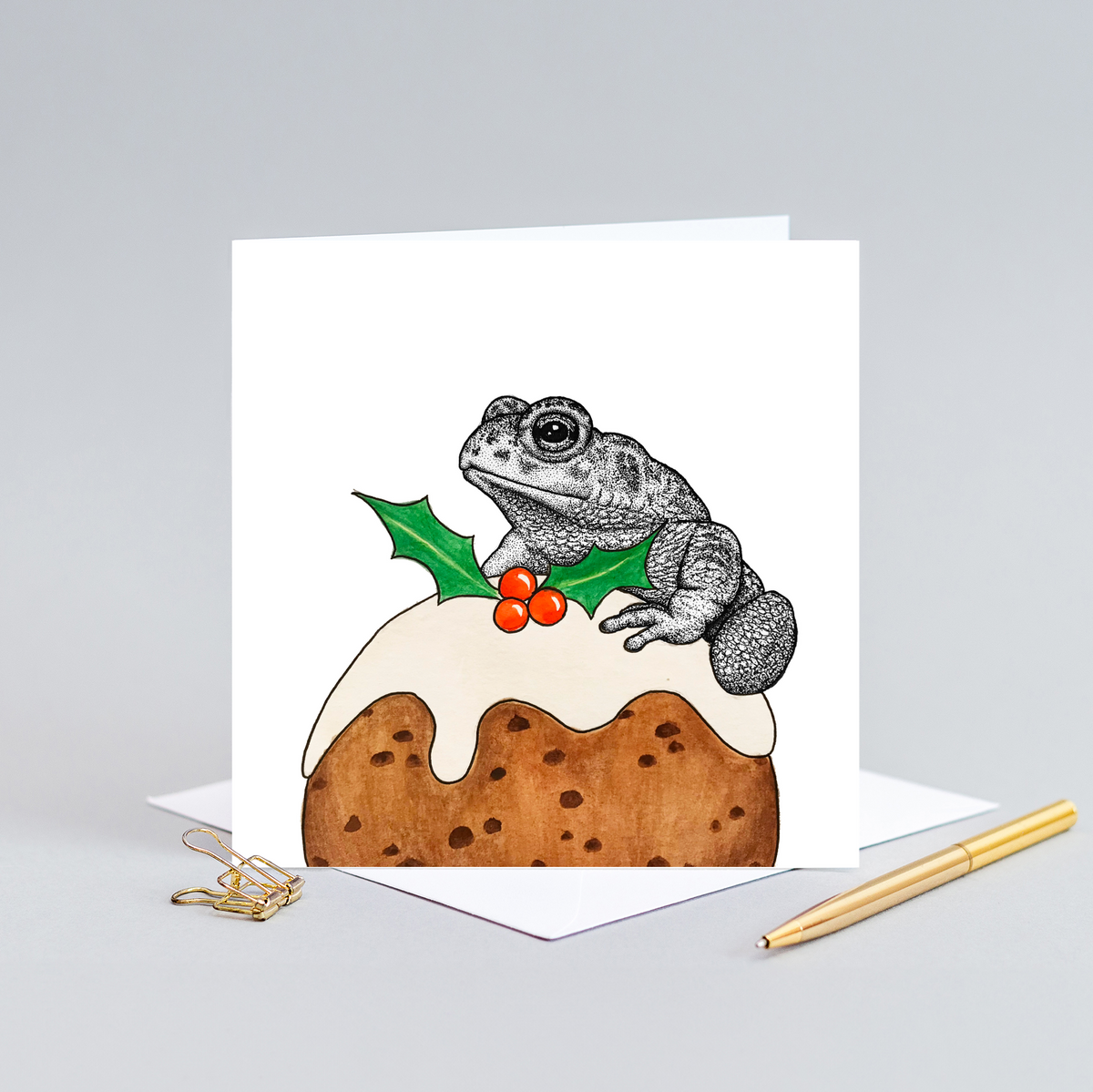 Natterjack toad Christmas card