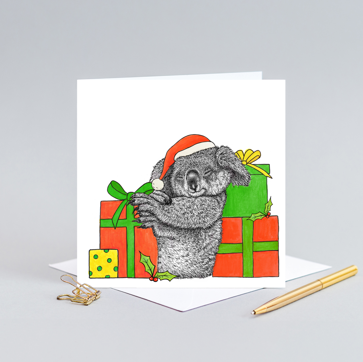 Cute koala Christmas card