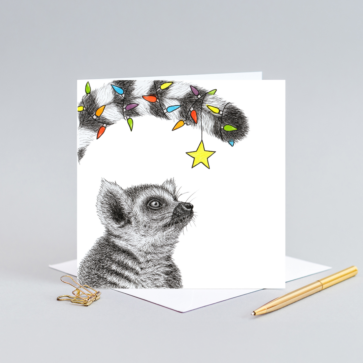 Lemur Christmas card
