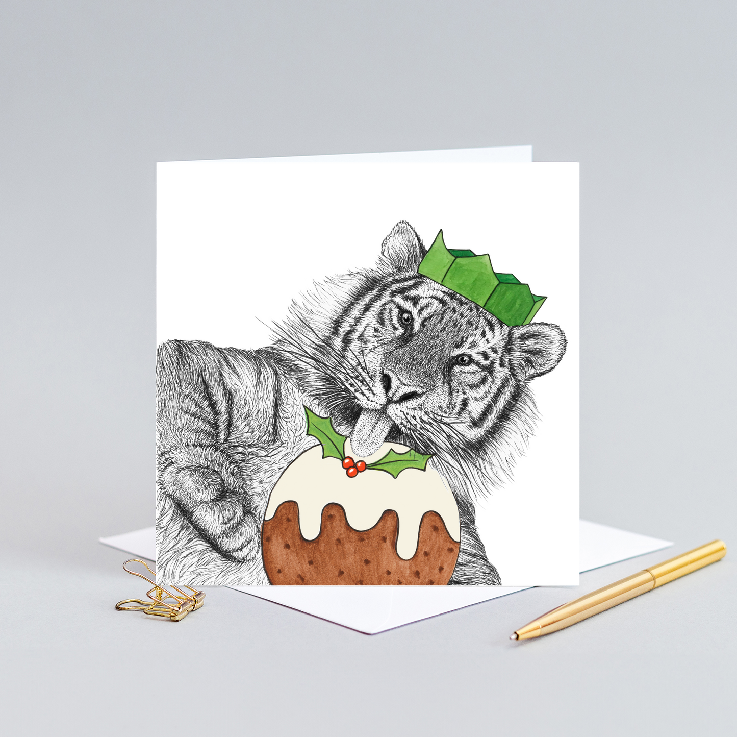 Tiger Christmas card