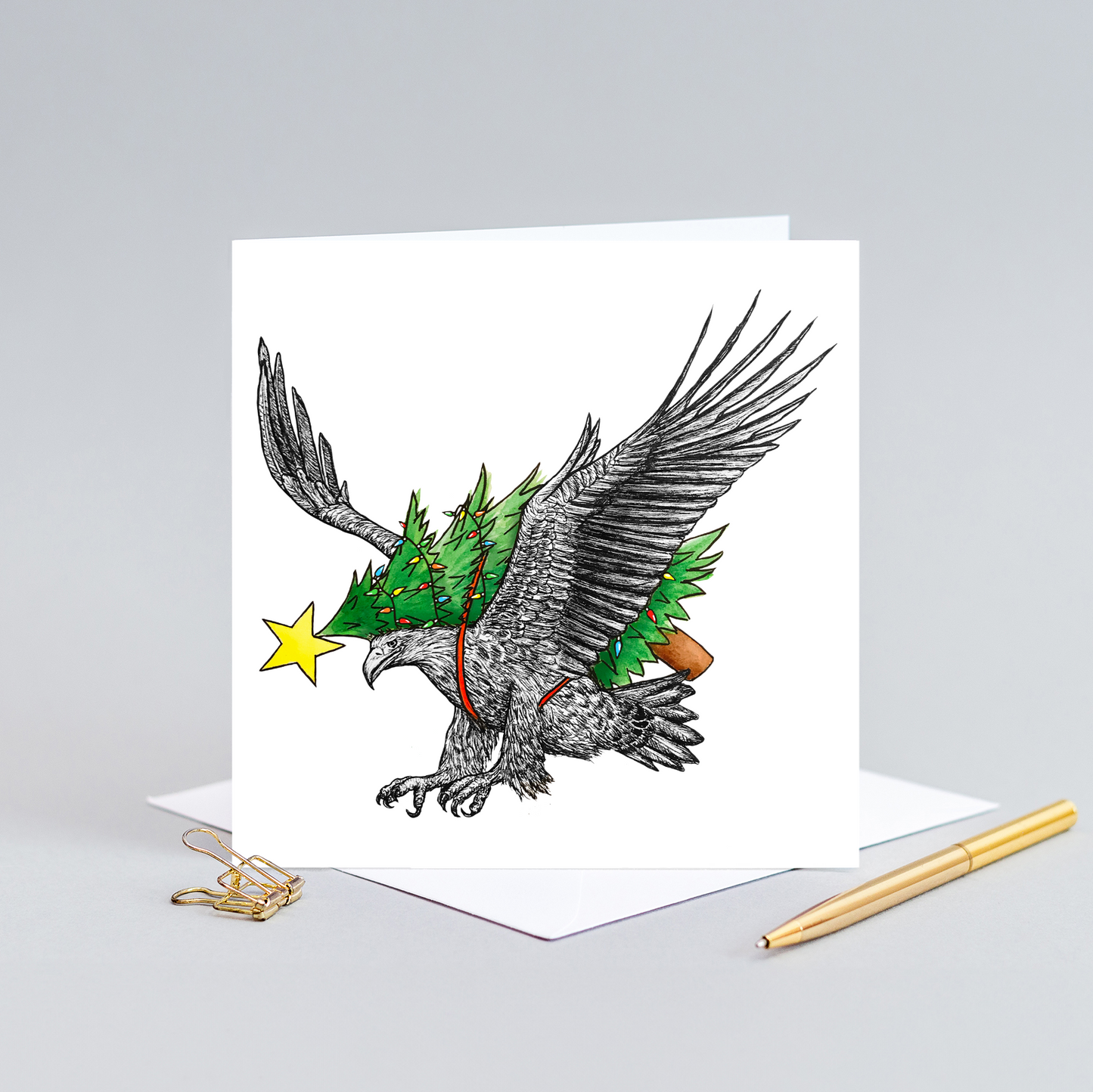 White-tailed eagle Christmas card