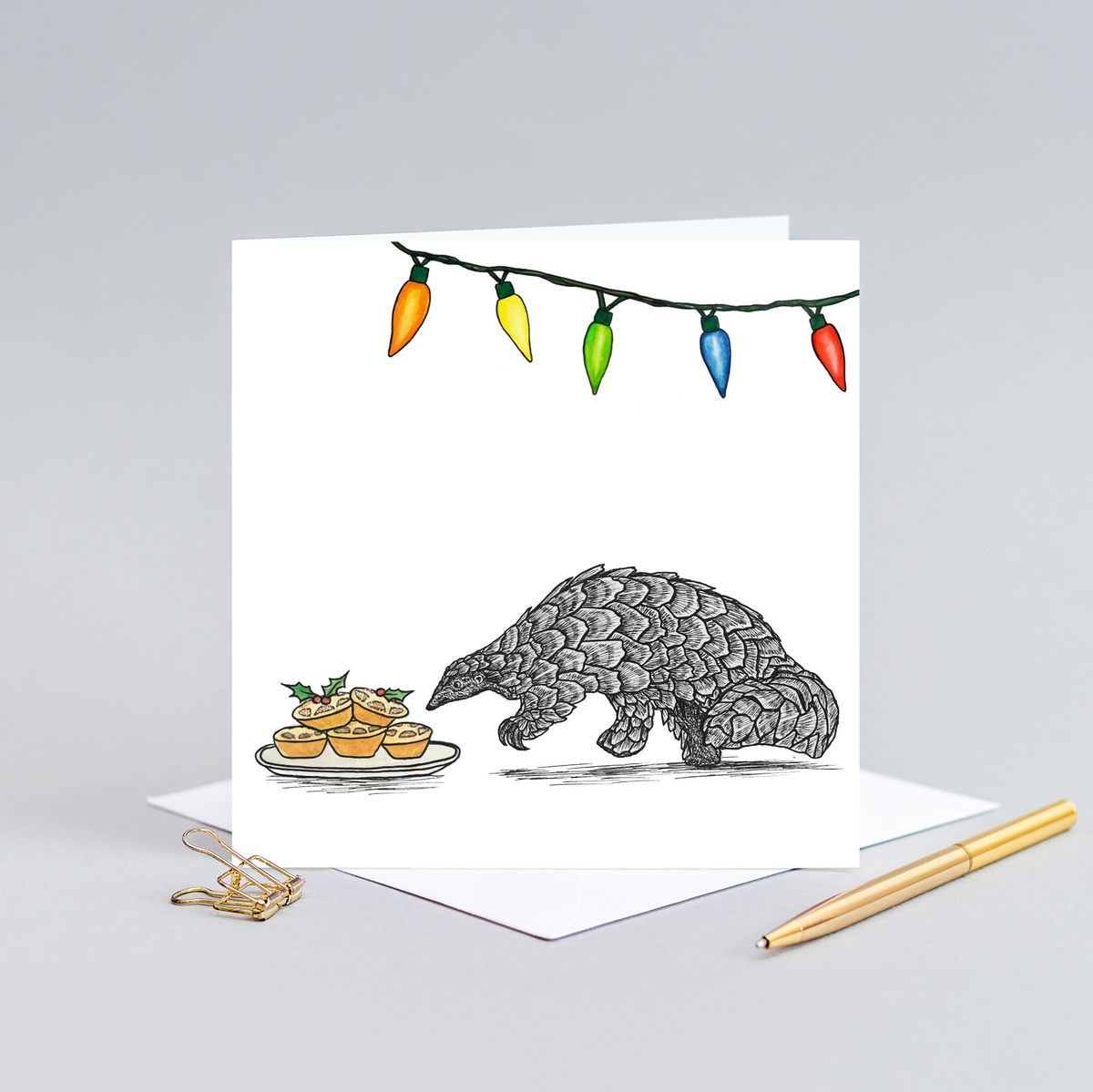 Pangolin Christmas card