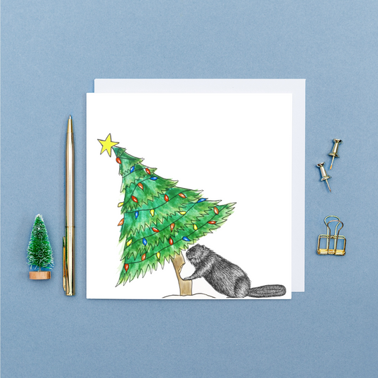 Beaver Christmas card