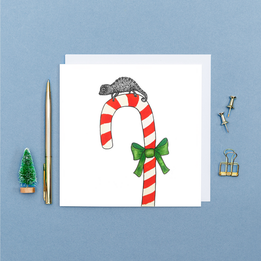 Chameleon Christmas card