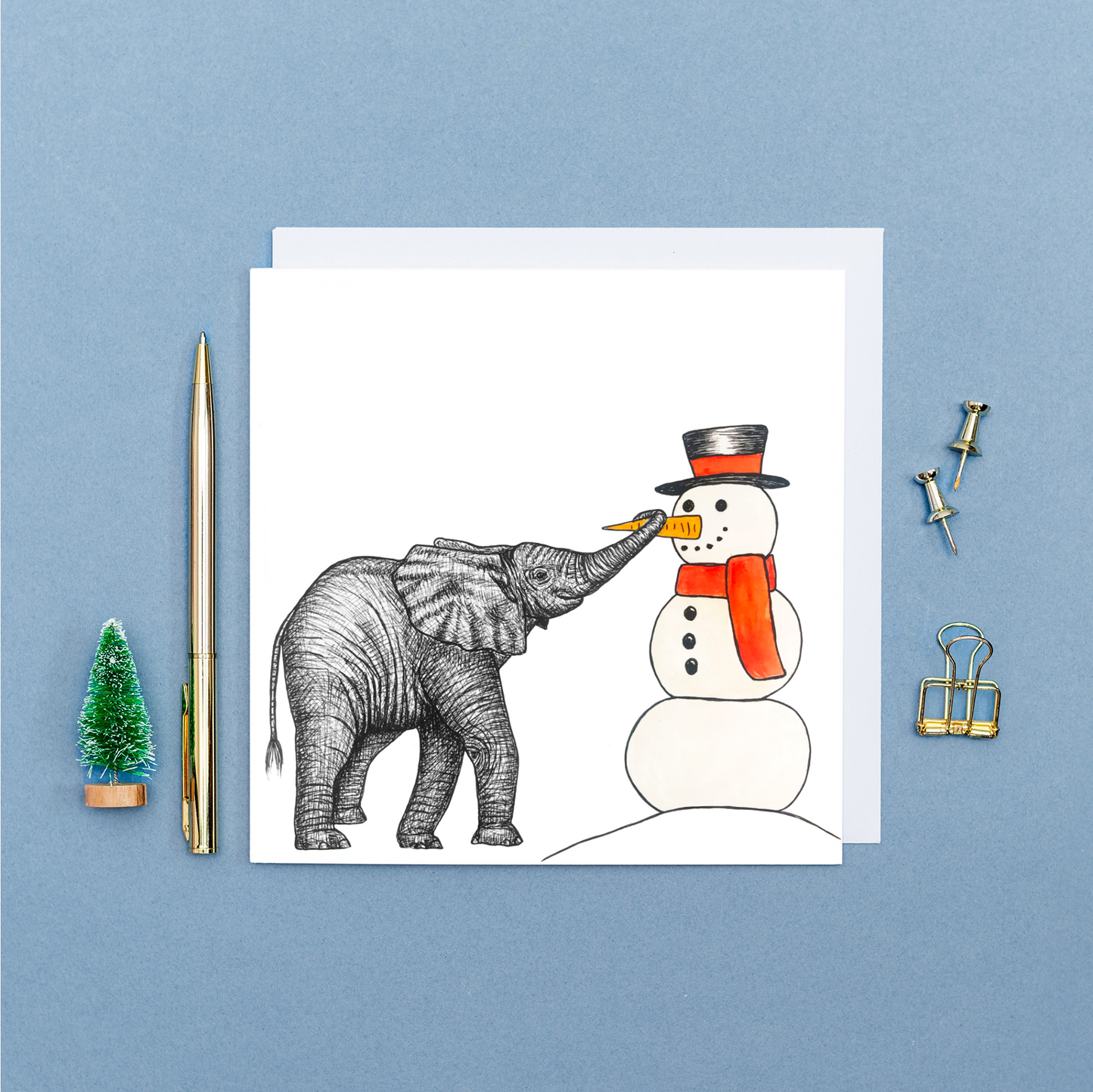 Elephant Christmas card