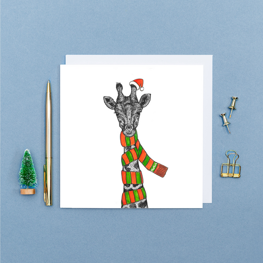 Giraffe Christmas card