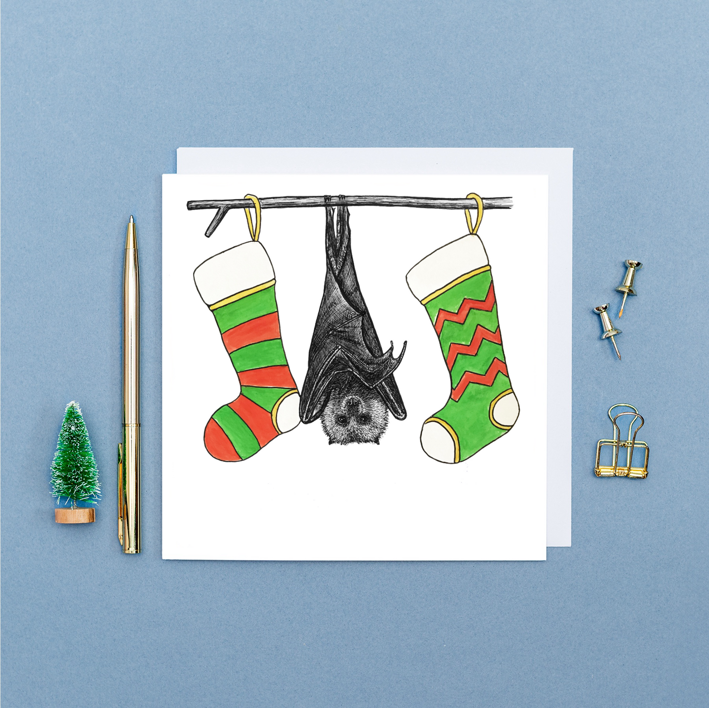 Fruit bat Christmas card