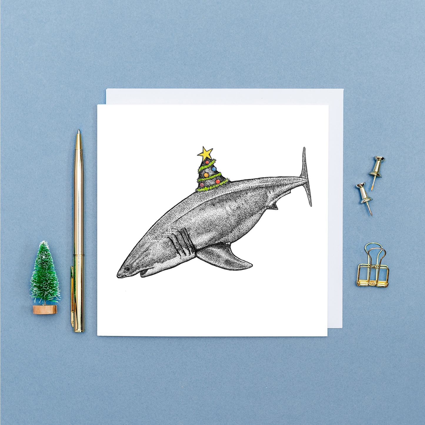 Shark Christmas card