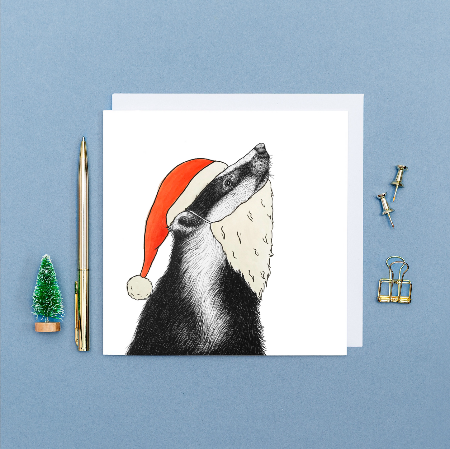 Badger Christmas card