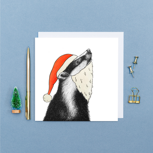 Badger Christmas card