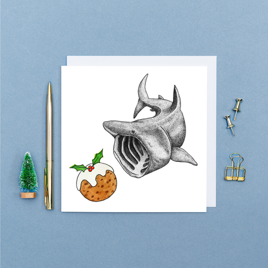 Basking shark Christmas card