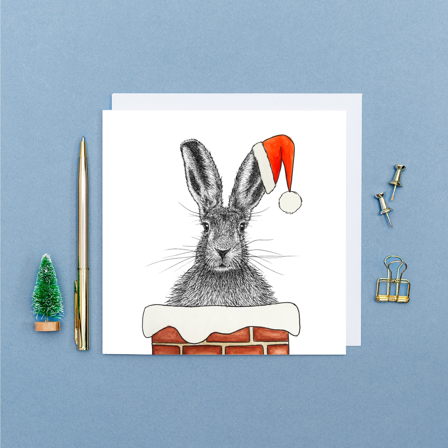 Hare Christmas card