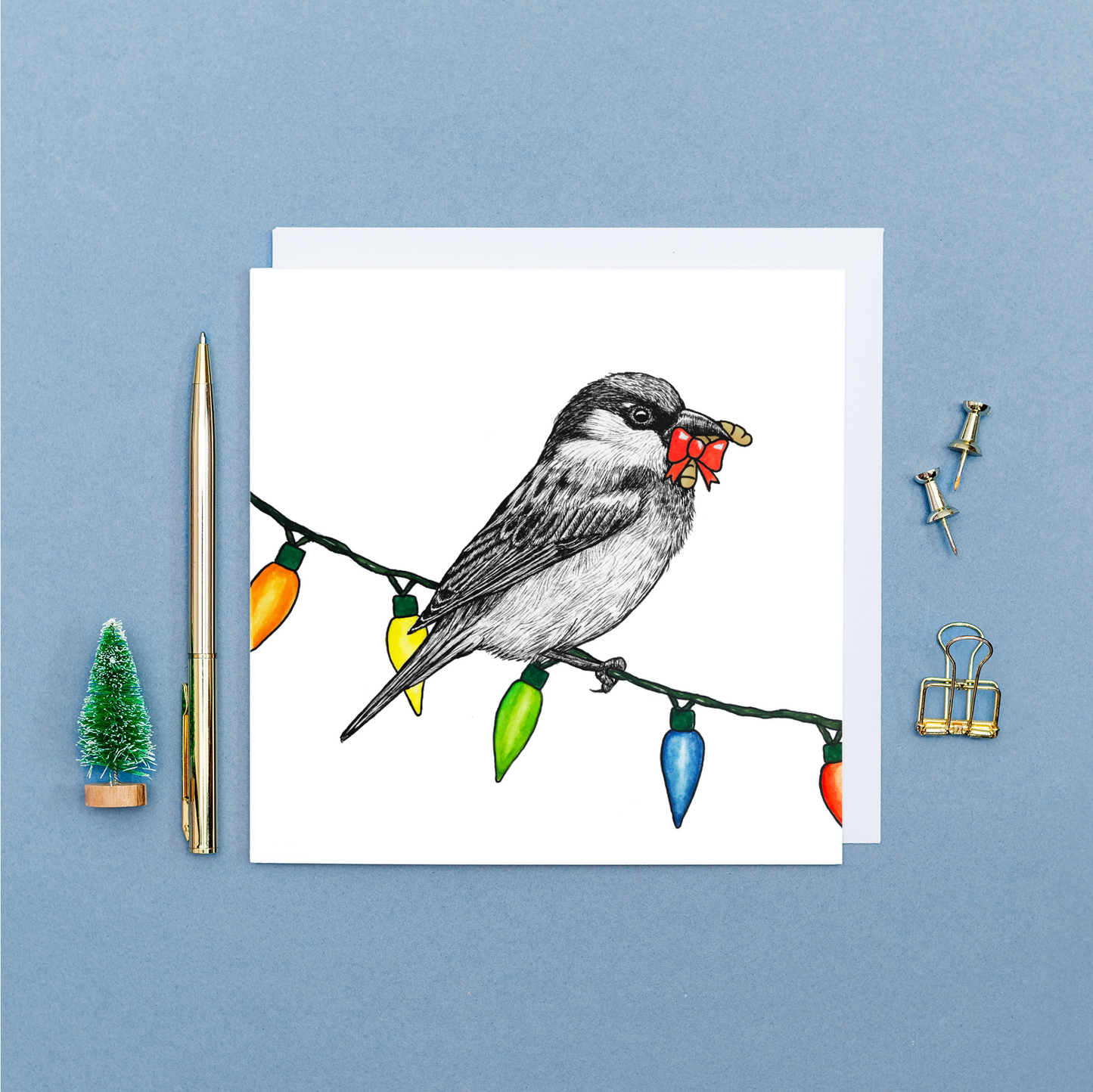House sparrow Christmas card