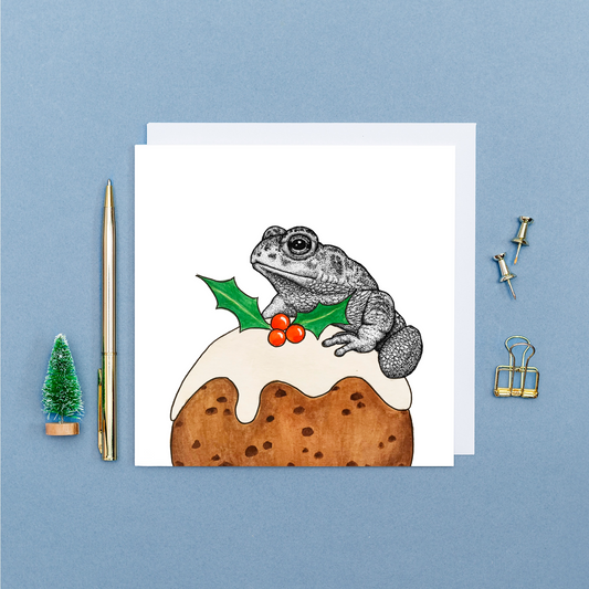 Natterjack toad Christmas card