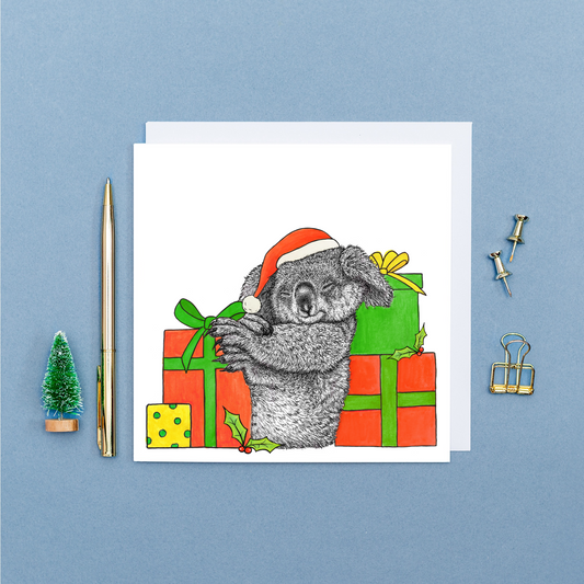 Cute koala Christmas card