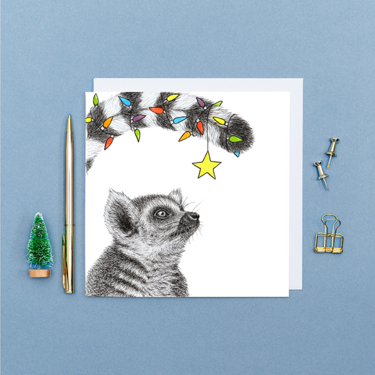 Lemur Christmas card