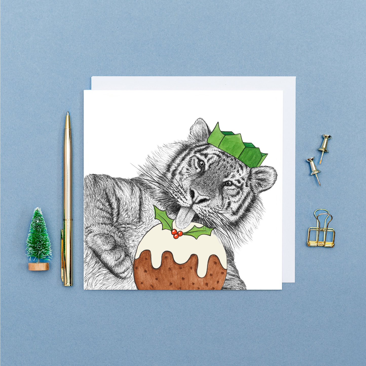 Tiger Christmas card
