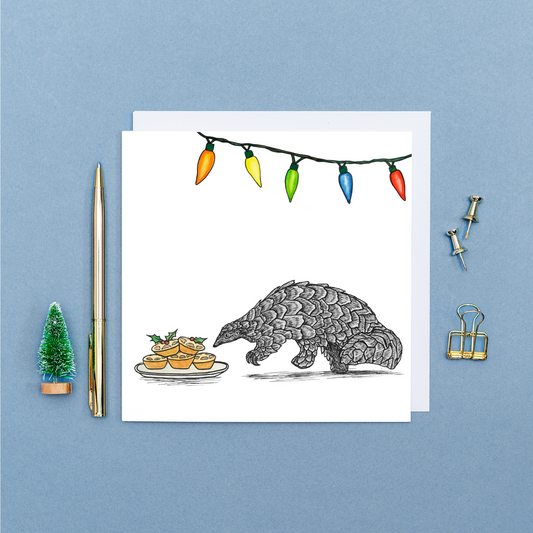 Pangolin Christmas card