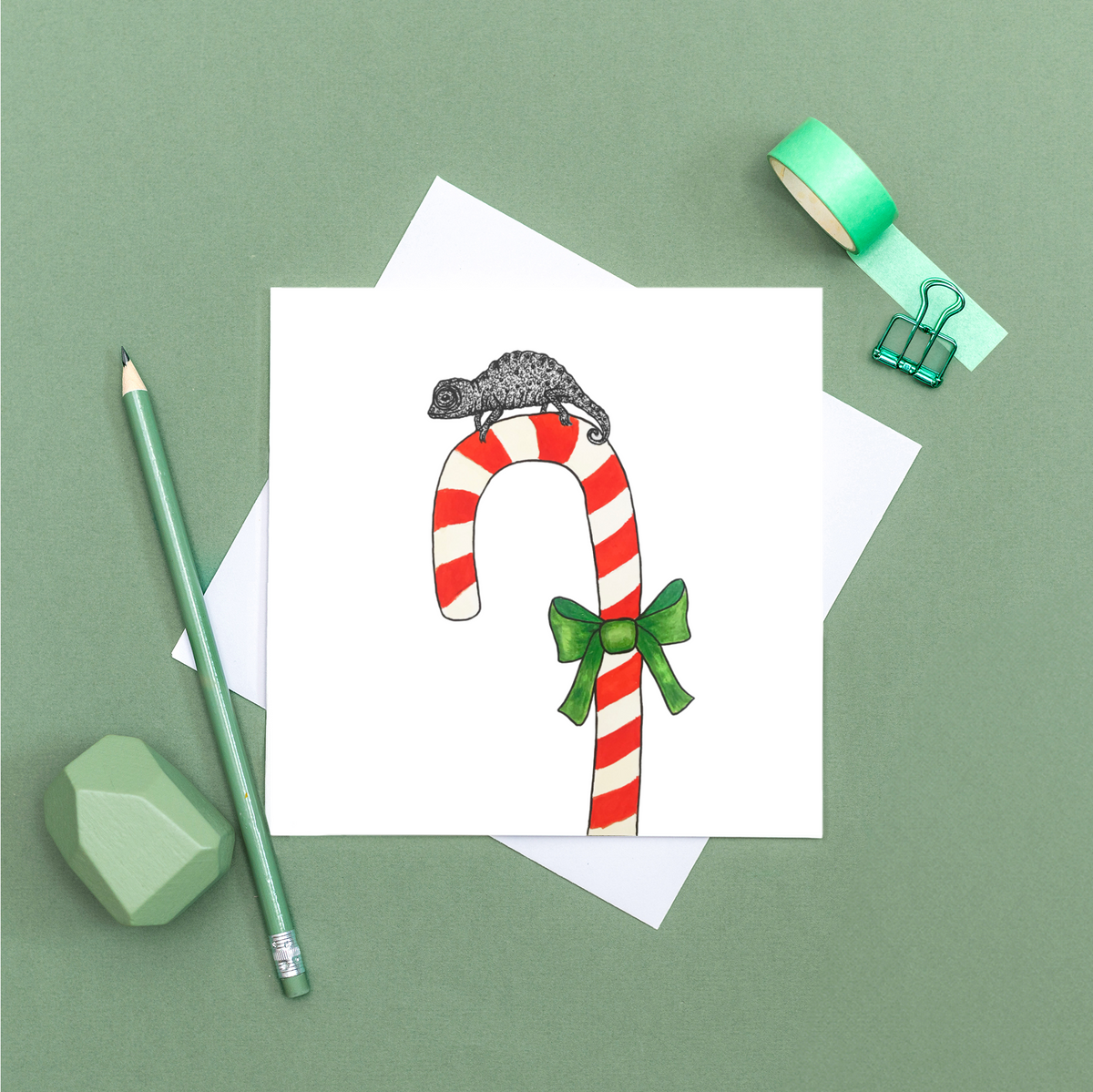 Chameleon Christmas card