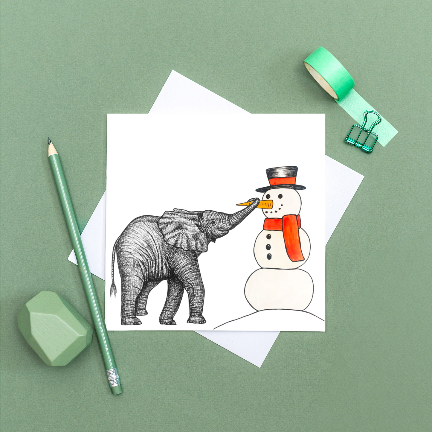 Elephant Christmas card