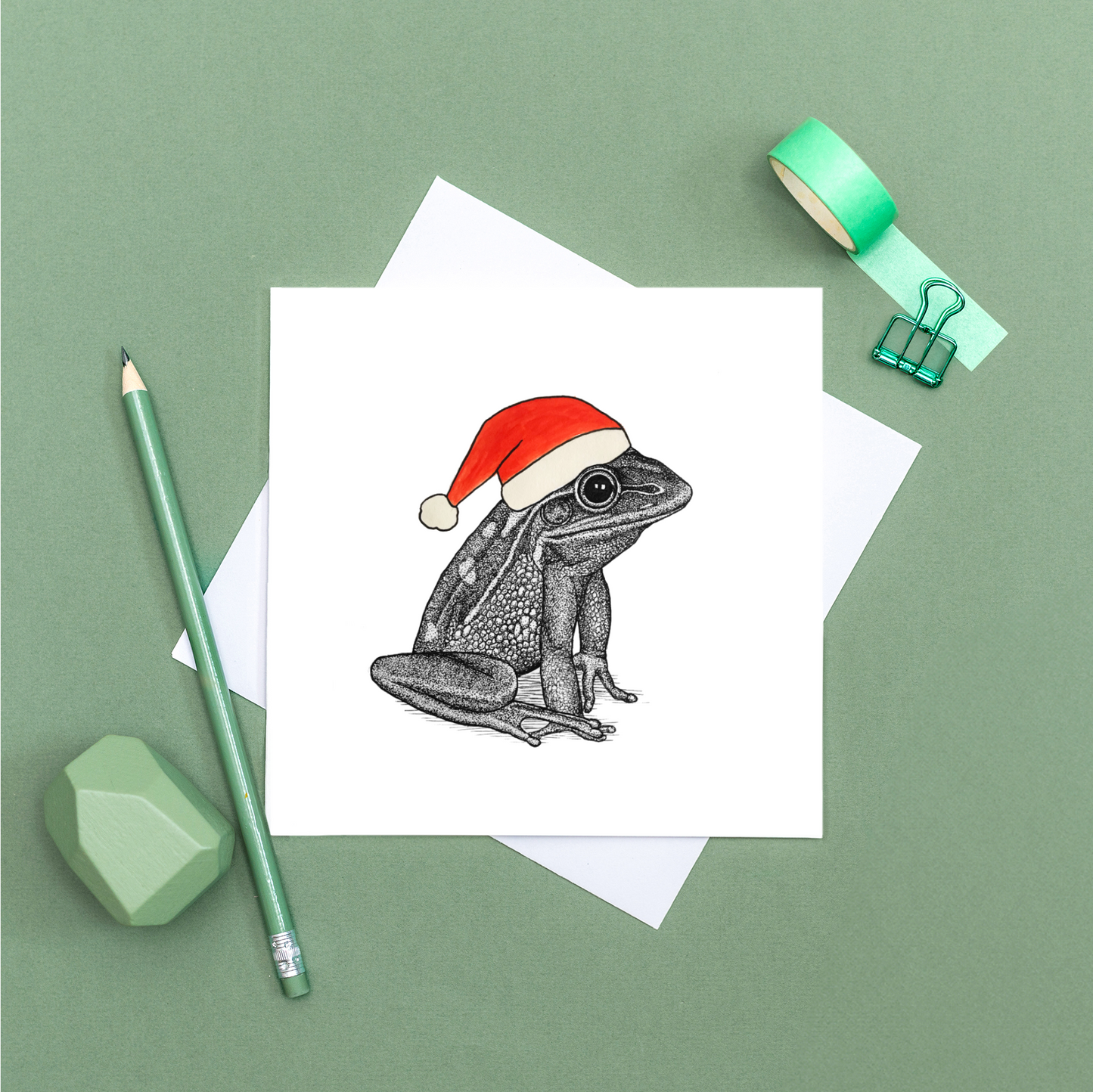 Frog Christmas card