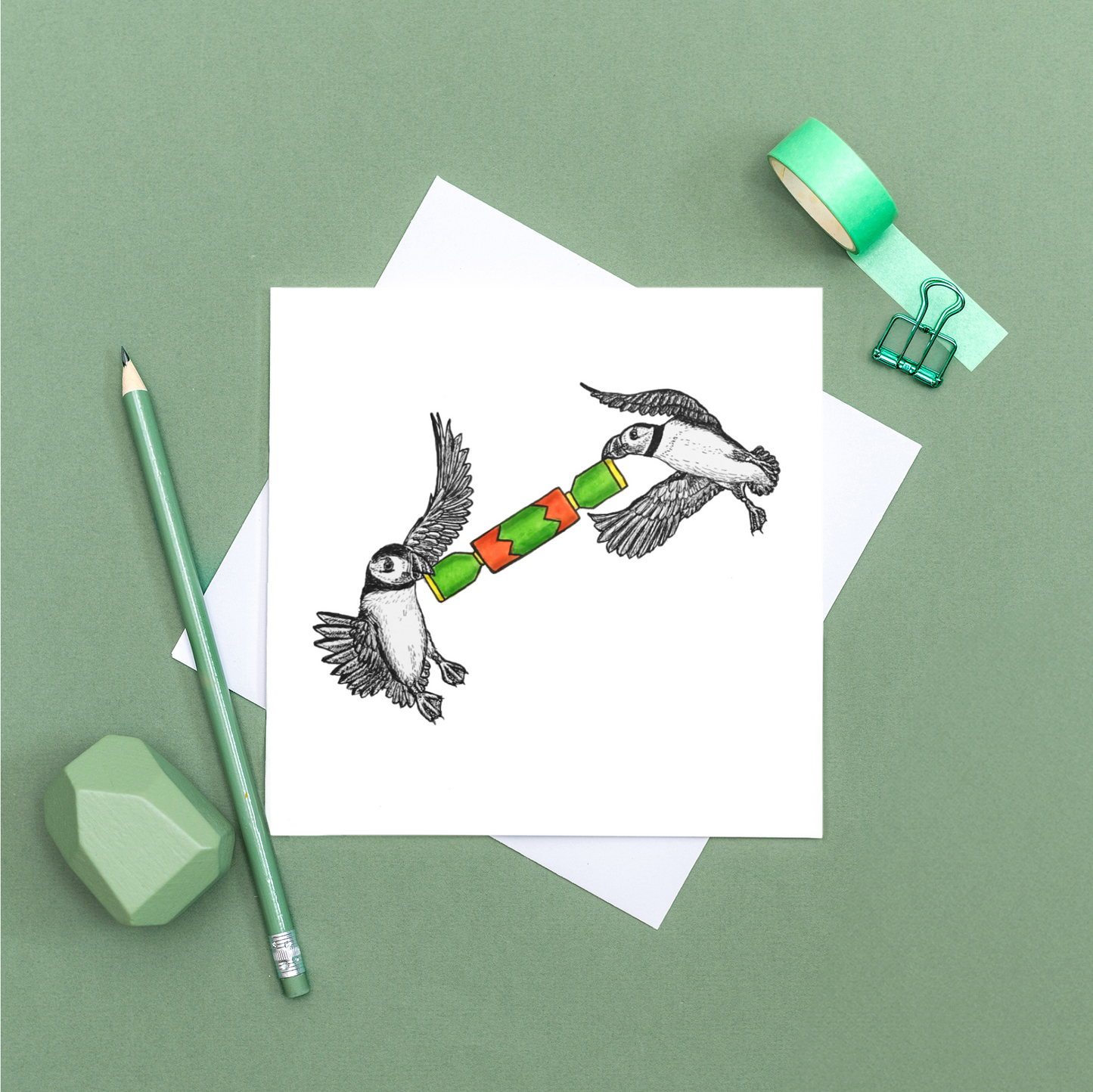 Puffin Christmas card