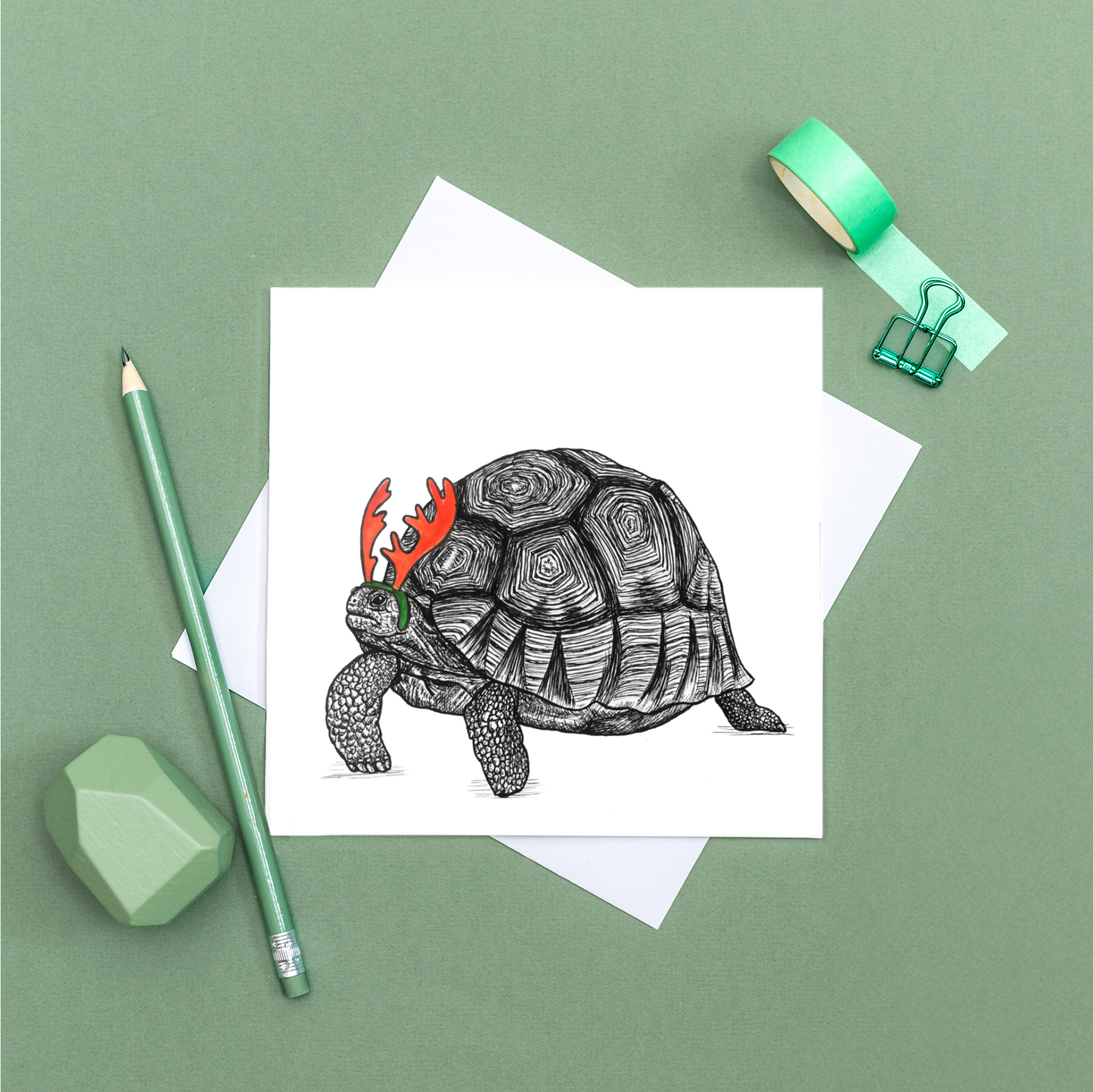 Christmas tortoise card