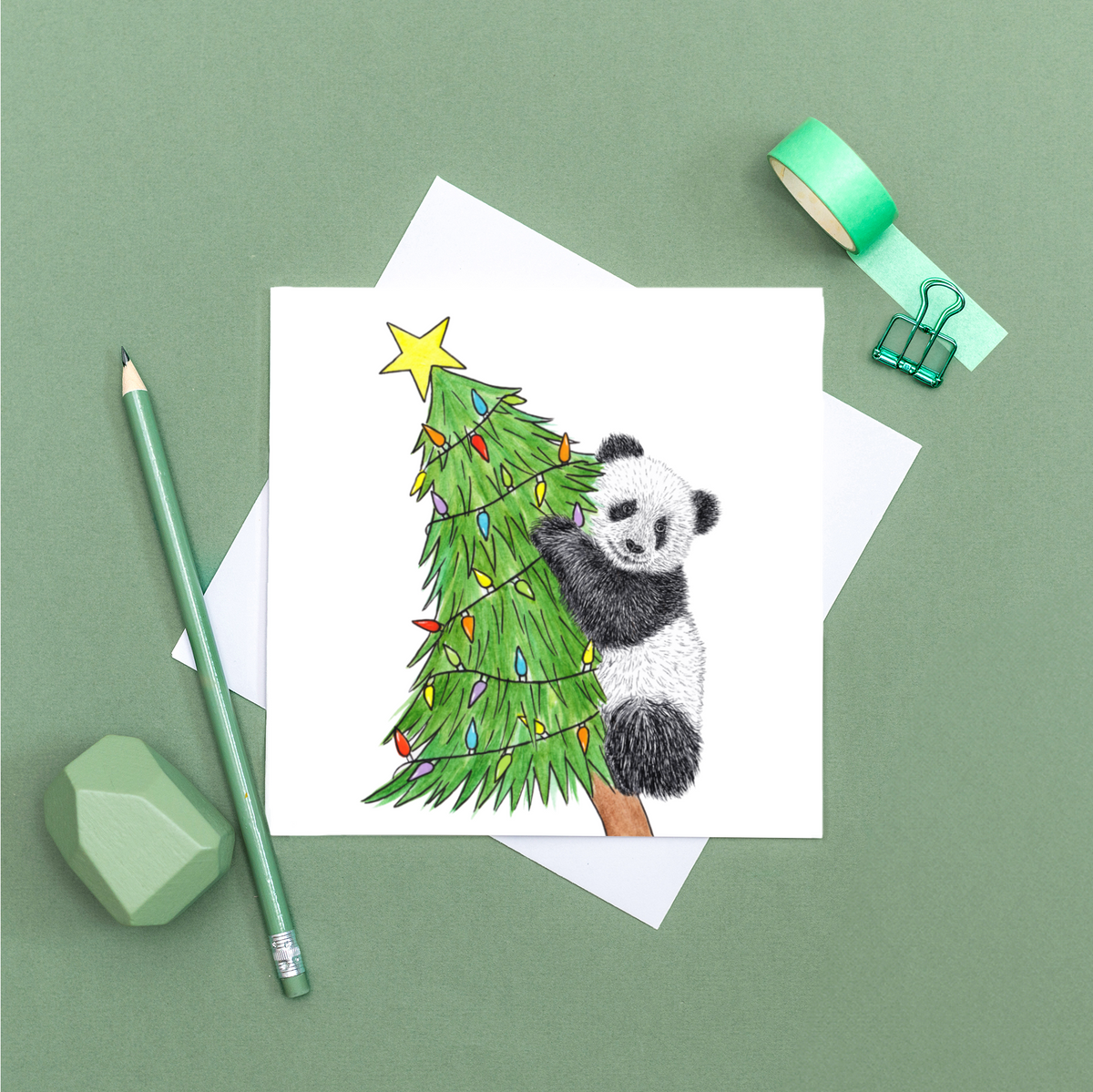 Panda Christmas card