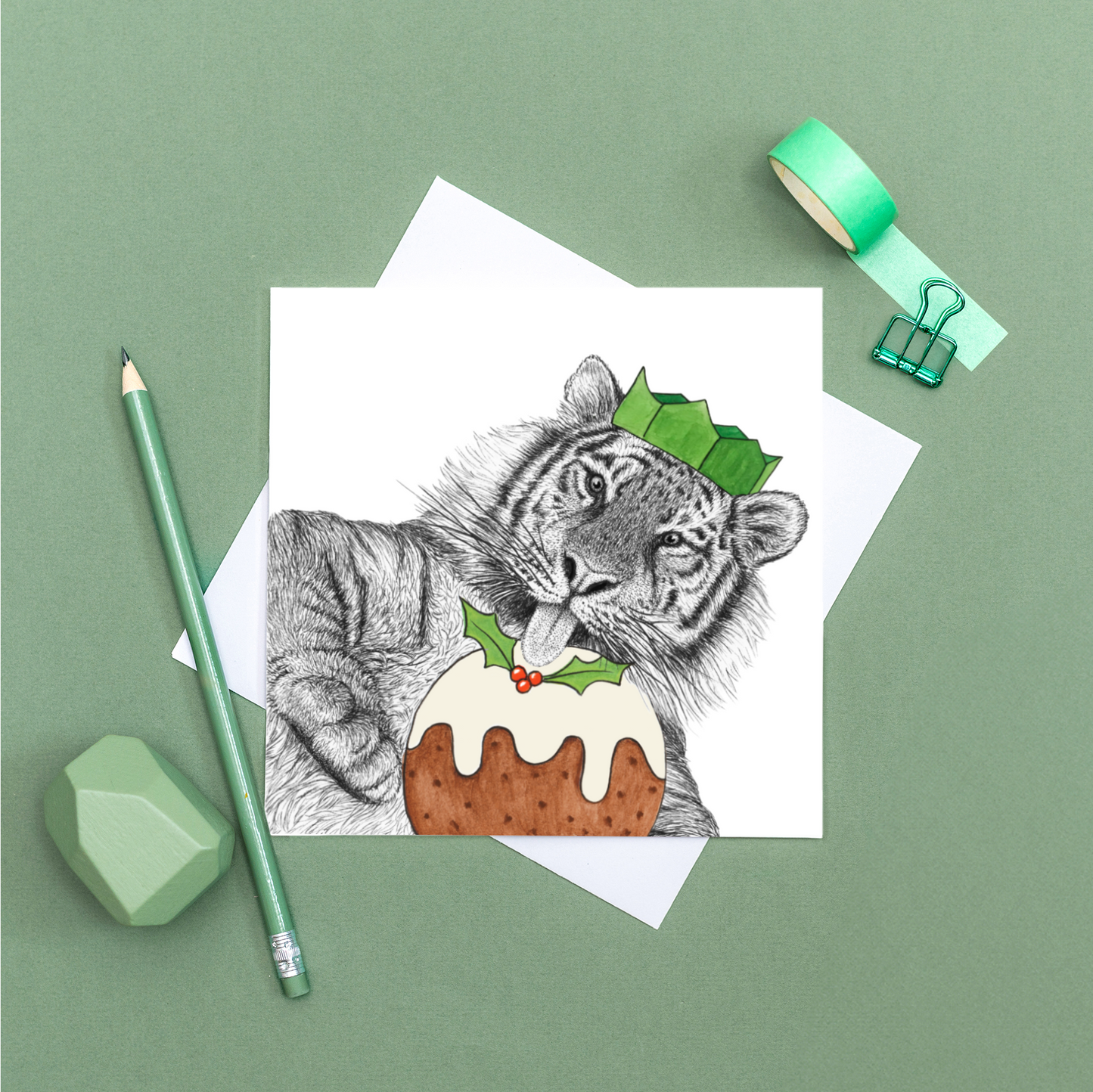 Tiger Christmas card