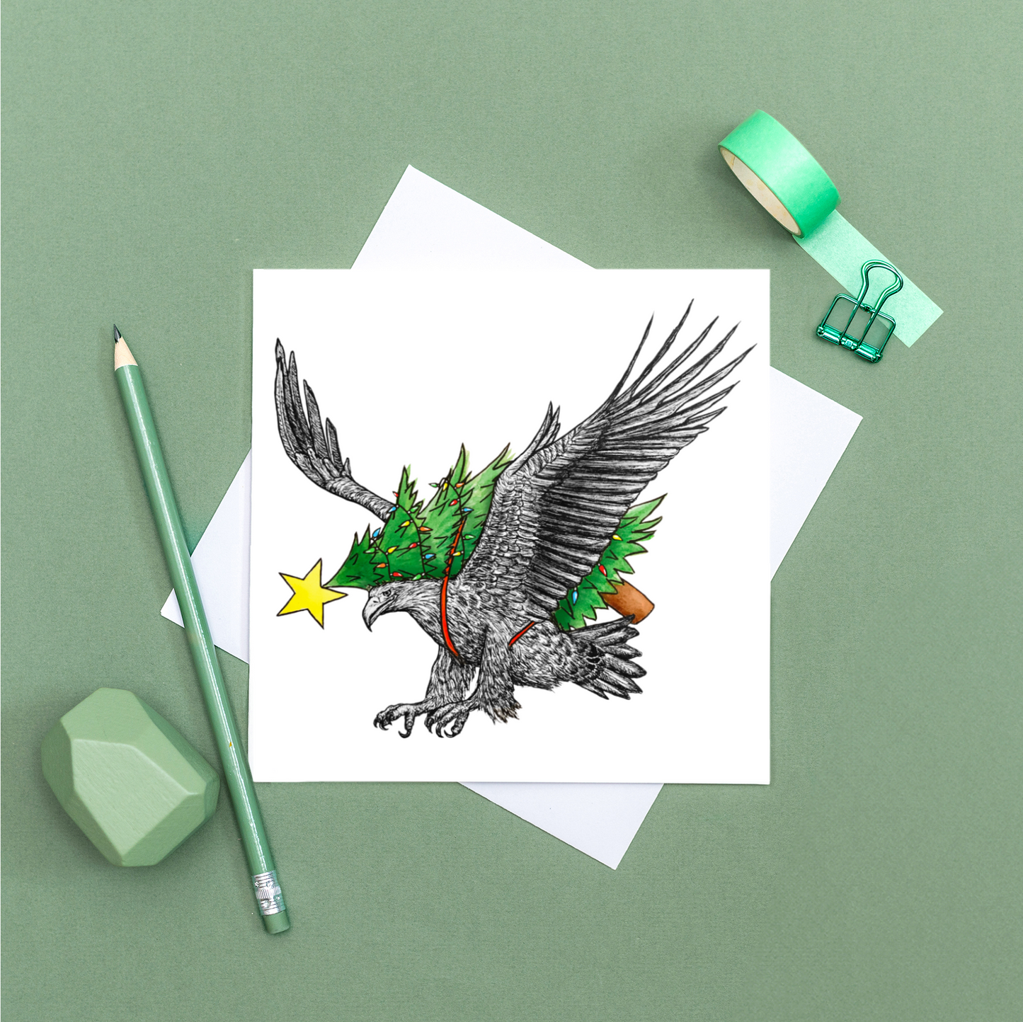 White-tailed eagle Christmas card
