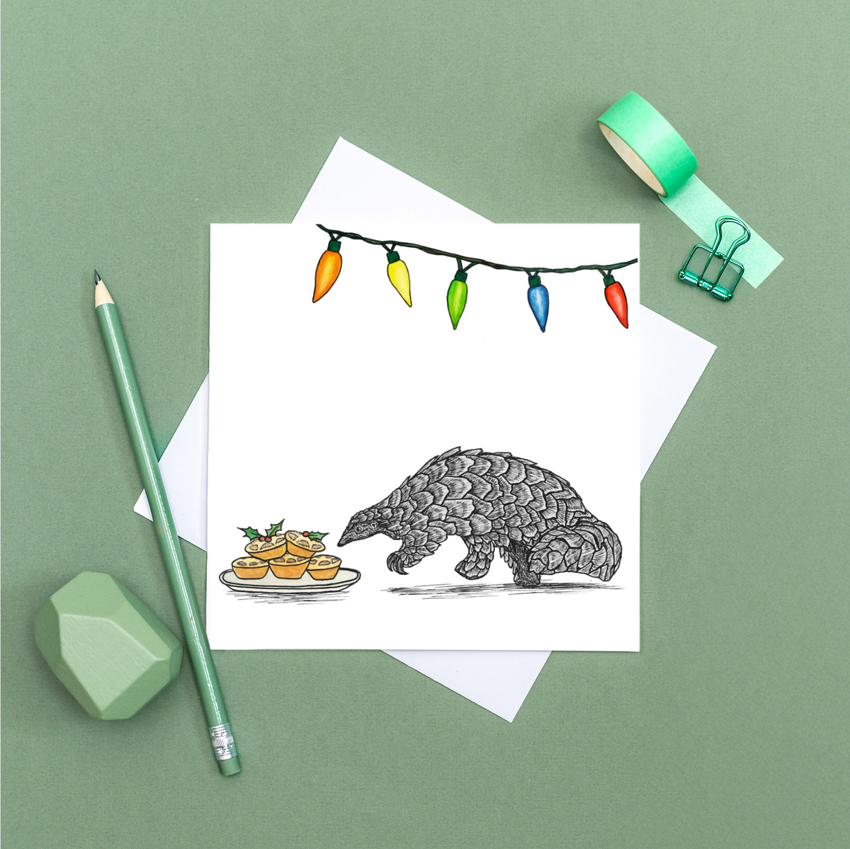 Pangolin Christmas card